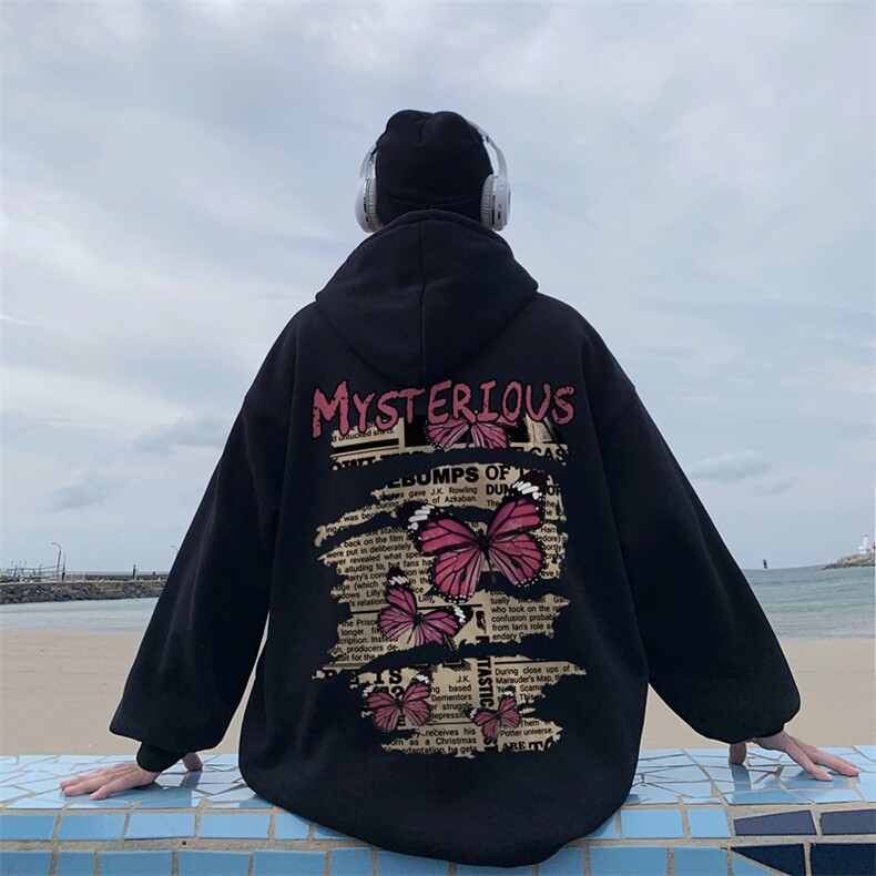 直播品质340克重磅纯色华棉美式卫衣连帽印花大码XZ517A-BK12310,男装卫衣,星座517A