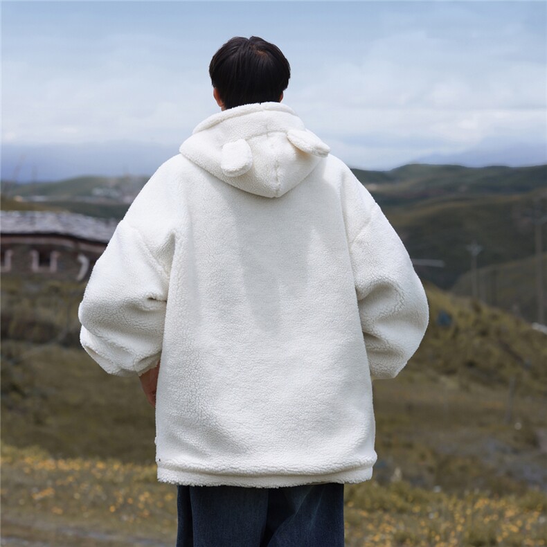 现货不缺货秋装羊羔毛连帽夹克小熊毛毛外套1209-1-JK16-P88,男装夹克,星座1209-1