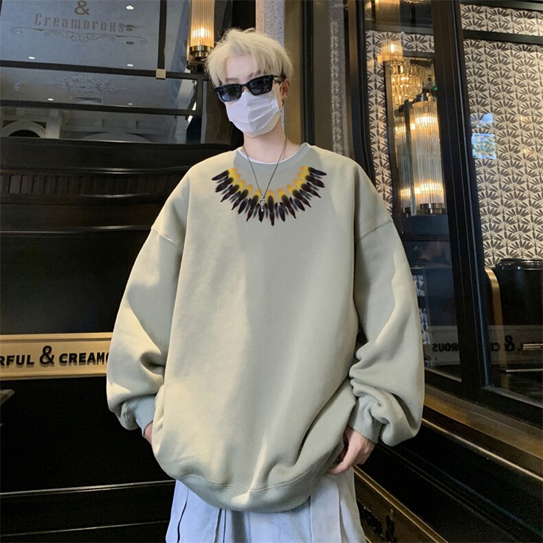 ！圆领卫衣男装港风长袖t恤男外套男 WY546-特P23图片