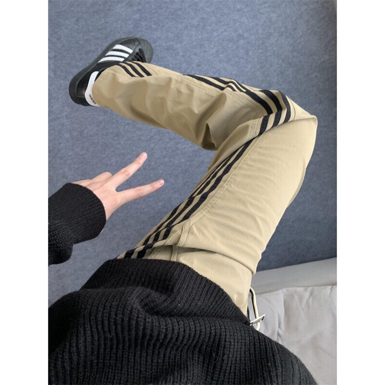 【有货】BN02CC-P45三条杠裤子男户外宽松直筒侧边条纹休闲裤,男装休闲裤,星座1007（原301D）