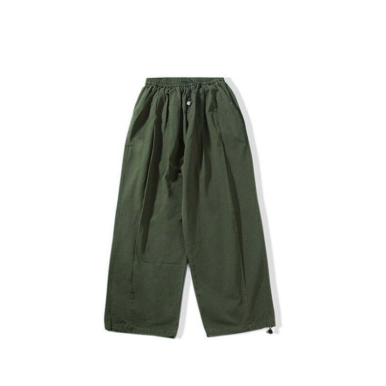 南夏乔装2025春季新款日系纯色活褶暗纹休闲裤复古中性工装阔腿裤，男装休闲裤，电商S006（B521）