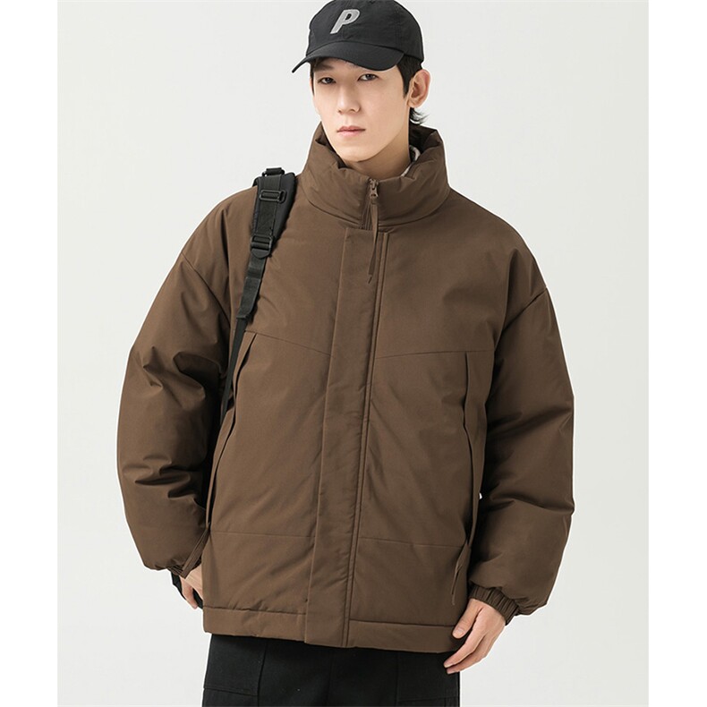 现货美式高街休闲夹克冬季立领纯色三防户外工装加厚棉服外套,男装夹克,电商A486