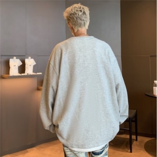 新款假两件长袖t恤男装秋季oversize宽松休闲打底衫上衣Y2800/P45，男装T恤，星座506
