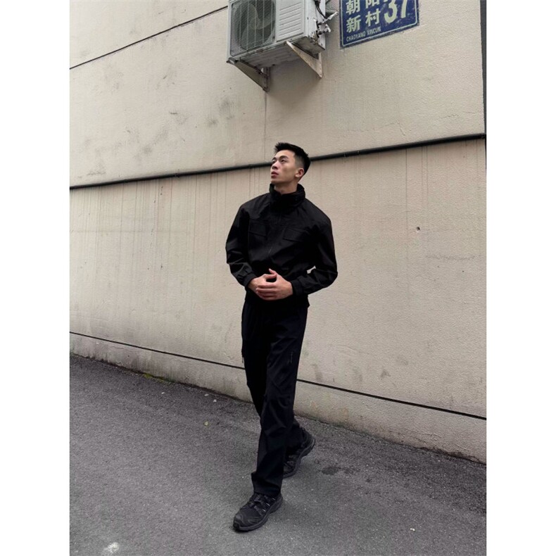 美式游骑兵夹克春季防风薄款工装外套隐藏帽纯色户外运动上衣,男装夹克,星座506A