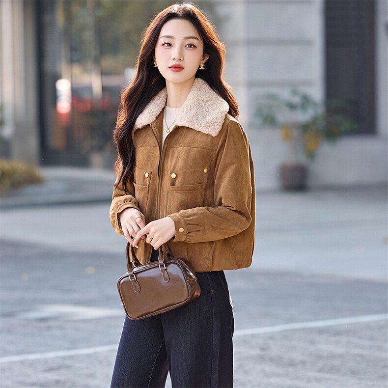 （现货）XBL新款2025年冬季短款羽绒服派克服保暖90白鸭绒1026,女装毛呢外套,欣贝拉