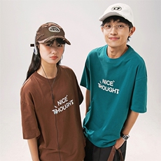 2025夏季新款男装日系潮牌纯棉印花圆领宽松短袖休闲T恤T932-F40，男装T恤，电商A101（原外27）