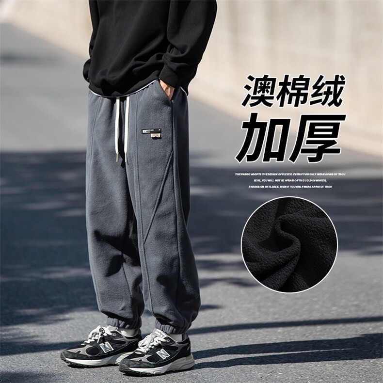 2024冬季新款cityboy日系加绒加厚束脚休闲运动裤K255-P45控78,男装休闲裤,星座914-3