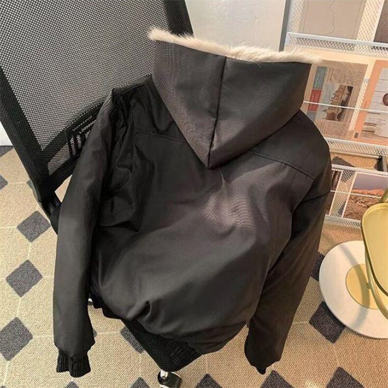 现货高品质美式高街冬季重磅硬挺短款座山雕毛领棉衣男女加厚外套,男装棉衣,电商A486-1