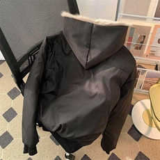 现货高品质美式高街冬季重磅硬挺短款座山雕毛领棉衣男女加厚外套，男装棉衣，电商A486-1