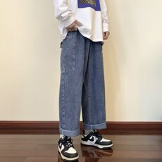 牛仔裤男秋季潮大码休闲裤子高街NZ5002P40，男装牛仔裤，星座1116-2