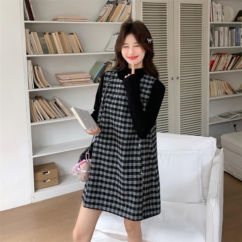 新款已出货格子背心裙两件套2C007-2603-P175-K288,女装套装/套裙,2C007