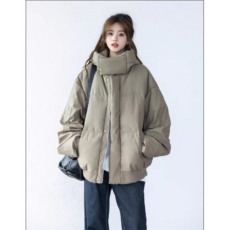 W10933-P108 网图现货 棉衣美式复古连帽棉服冬季加厚保暖面包服图片