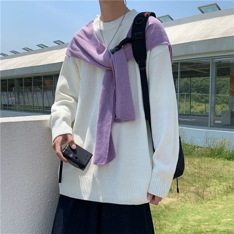 假两件针织衫男韩版潮流高街帅气2024冬季新款ins毛衣MZ400-P36,男装针织衫/毛衣,星座412-3