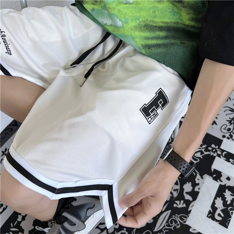 篮球裤男宽松速干透气五分裤跑步短裤潮流拼边运动裤DK0744-P28,男装休闲裤,星座308B-1