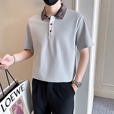 店主风社会小伙男士异色拼接翻领POLO衫男保罗衫301A-1/PL121/P58，男装Polo衫，星座301A-1