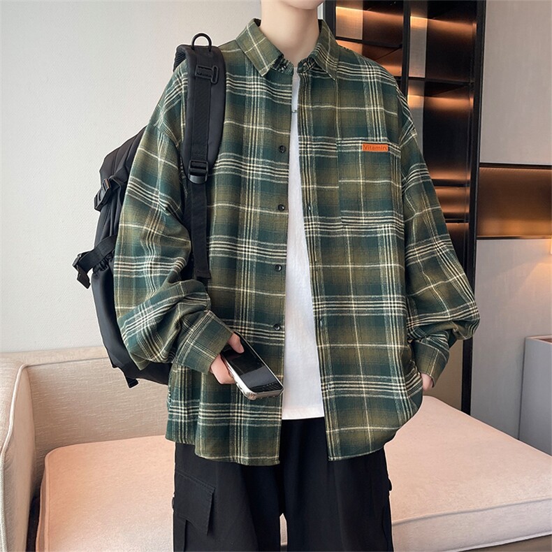 春秋季衬衫新款宽松休闲男女同款衬衣XZ102B-1-CS2565P45图片