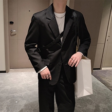 春季ins网红潮流西装男气质痞帅设计感西服外套潮XZ055-P125控150，男装西服套装，电商B267