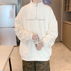 400高克重华棉秋内景宽松设计感polo领卫衣男PL00167/P45加绒P50，男装卫衣，电商B316