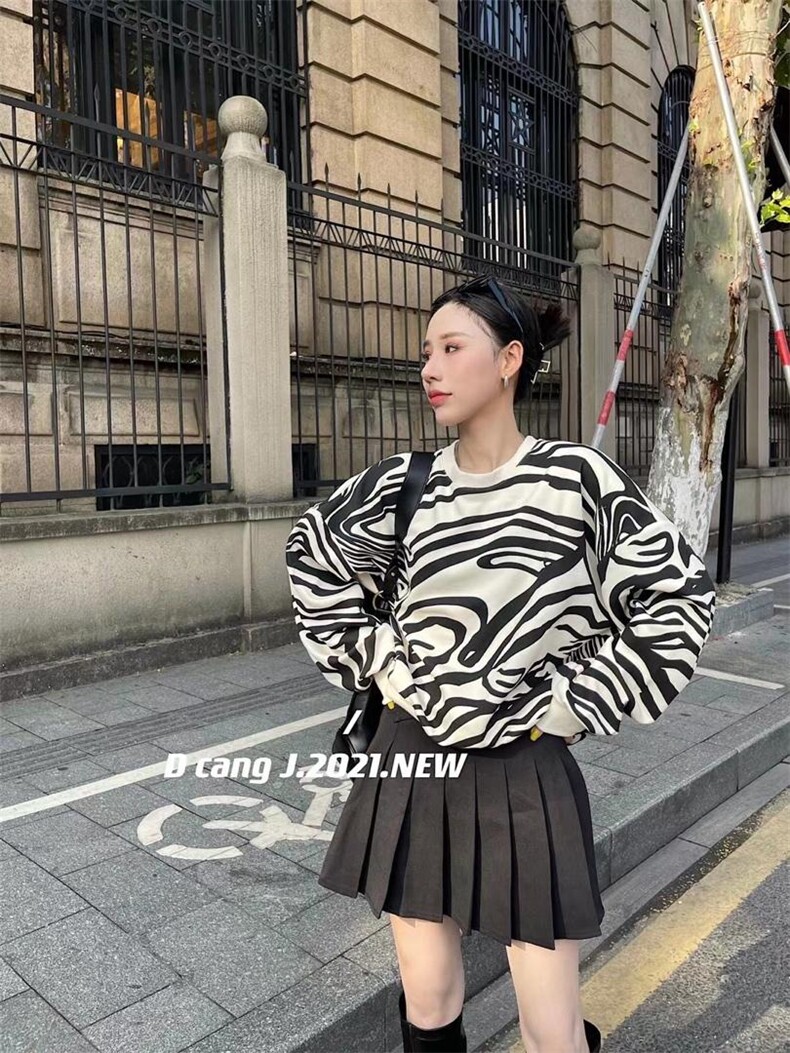 奶牛纹卫衣系，女装卫衣/绒衫，奈米爱