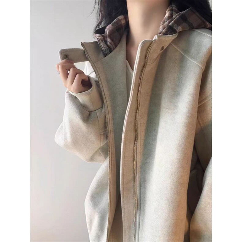 秋冬新款加厚立领夹克男复古宽松休闲高级感工装外套LW93411-P90图片