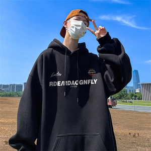 抖音得物供货 可提供视频 春装重磅美式宽松连帽卫衣DL2412图片
