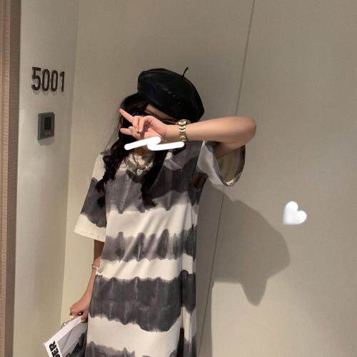 泼墨宽松长裙，女装，XTZ style