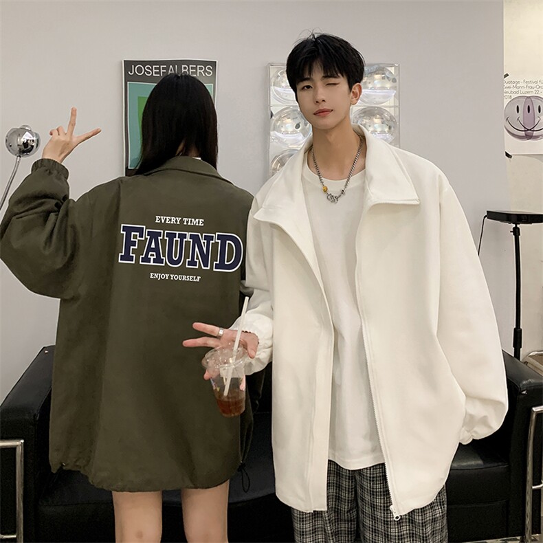 麂皮绒夹克男大码立领褂子外套JK85295-P68加绒款-P78,男装夹克,电商A040