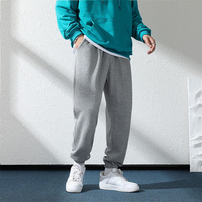 日系2023秋冬款撞色印花束脚运动休闲潮牌卫裤8806-P55控69图片
