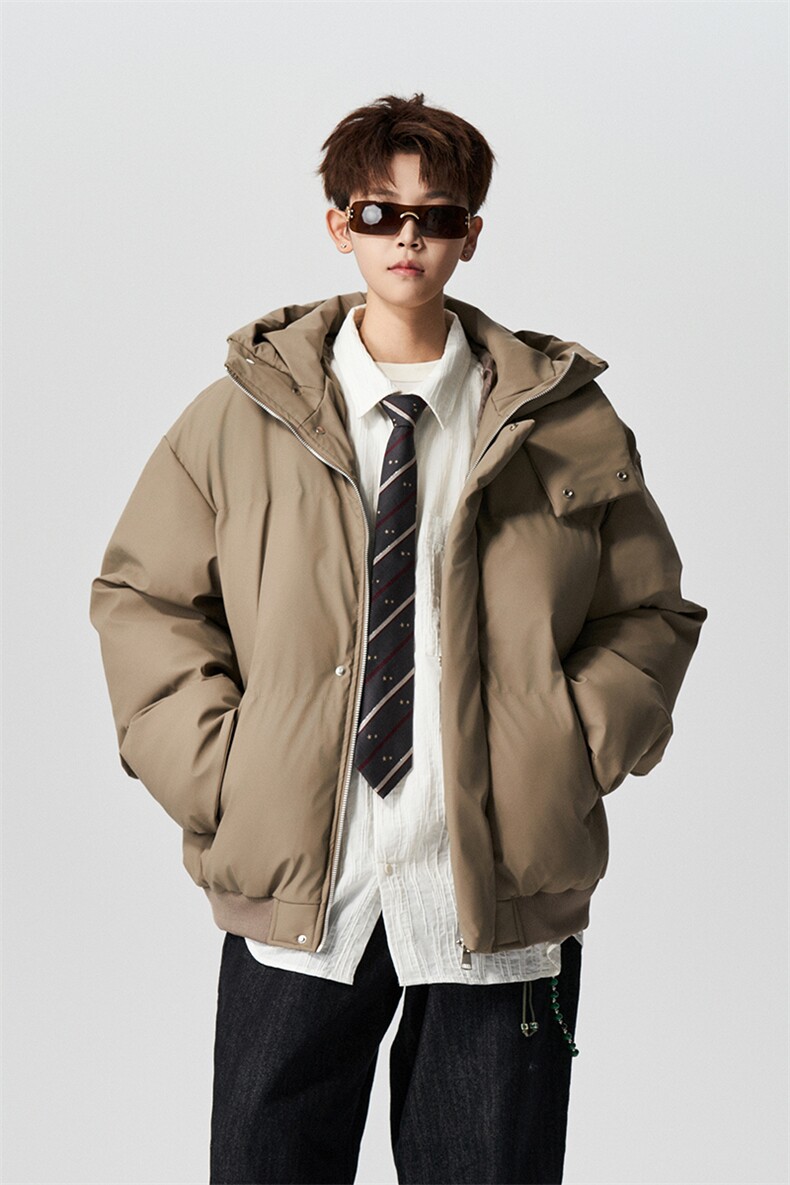 有长图冬季新款PU皮羽绒棉服男宽松连帽棉衣棉袄外套MF00760/P100,男装棉衣,电商B316