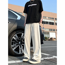 A1788059新款夏季薄款透气耐磨男直筒长裤麻休闲宽松垂感阔腿裤，男装休闲裤，电商A178