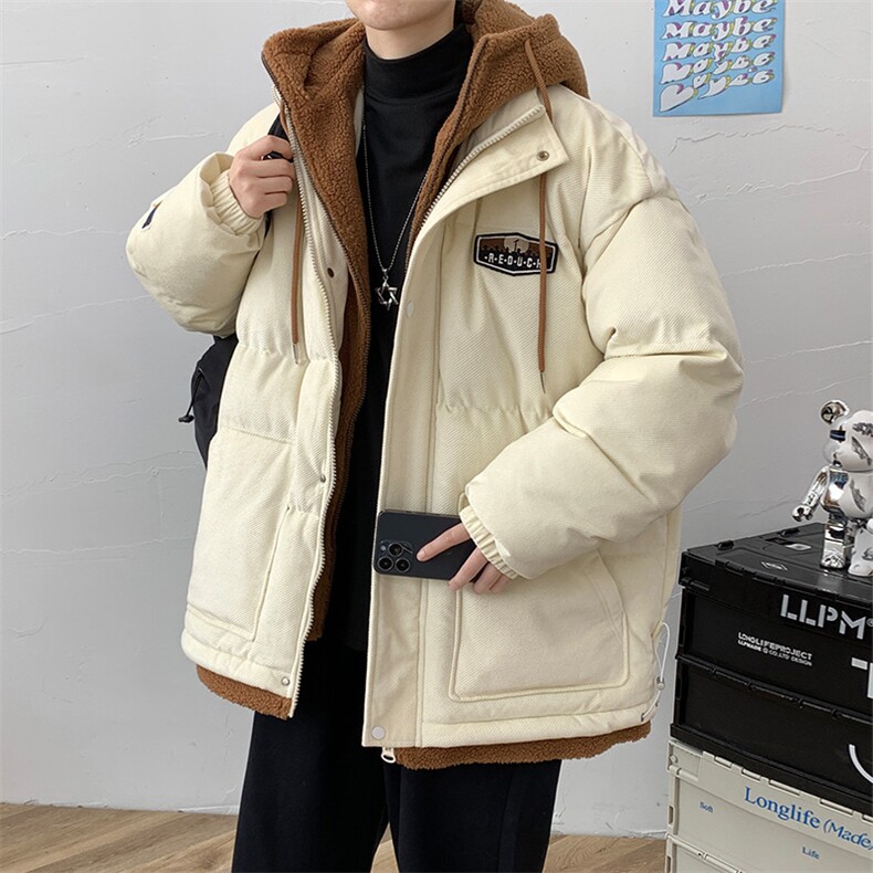 冬季学生潮假两件棉衣外套加绒加厚保暖棉服男女8117-P140控价188,男装棉衣,电商A441-1