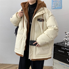 冬季学生潮假两件棉衣外套加绒加厚保暖棉服男女8117-P140控价188，男装棉衣，电商A441-1