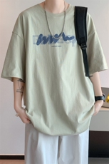已注册/夏季内景重磅宽松短袖T恤男潮简约百搭打底衫DT00600/P25，男装T恤，电商B316