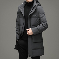 DJ9839钱塘2020-3新款冬季厚款商务休闲连帽中年男士羽绒服P348，男装羽绒服，钱塘207-3