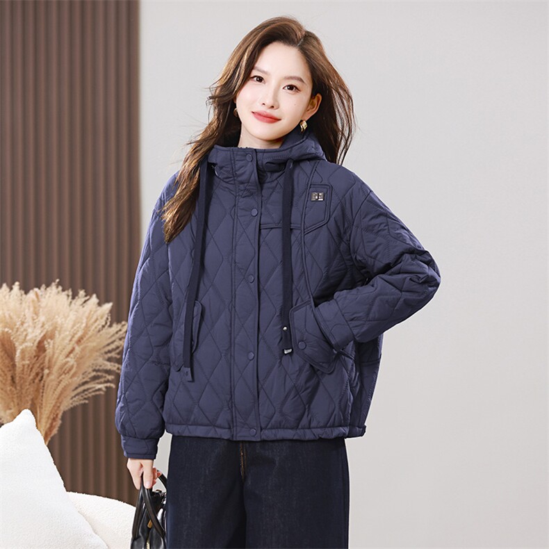 2025年冬装新款时尚休闲连帽棉衣外套,女装棉衣/棉服,雪樱依海