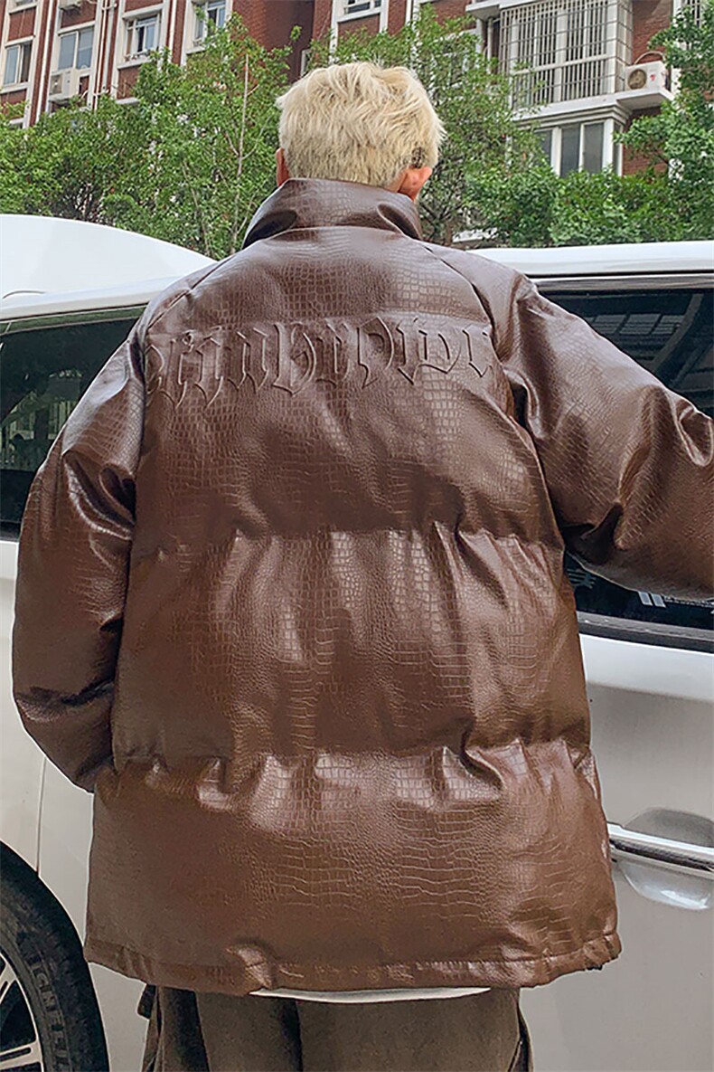 港风鳄鱼纹钢印字母设计棉衣男MY77093P120控168抖音控198,男装棉衣,星座226-1