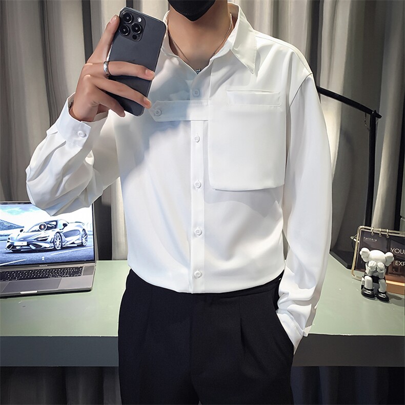 B216CS363P552025秋装新款男士长袖衬衫新风抖音非网图,男装衬衫,电商B216（原B302）