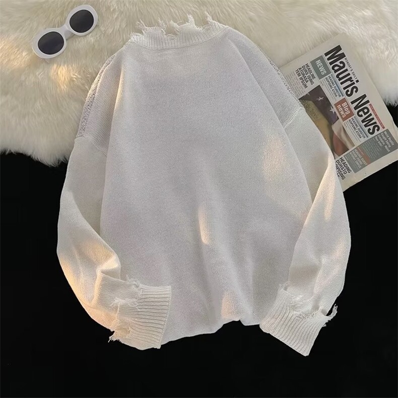 美式街头设计感圆领毛衣男慵懒风休闲针织衫MY165P38,男装针织衫/毛衣,星座1116-2
