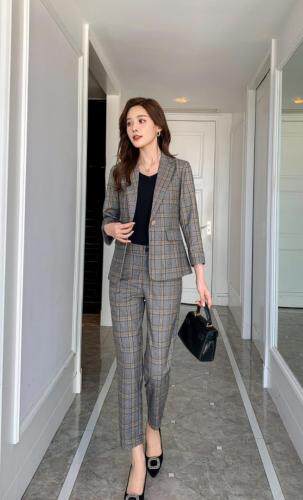 2021年春装格子套裤20308#，女装，樱·之秀