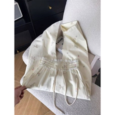 AK2384-p50美式小狗2026春季新款蕾丝拼接垂感显瘦直筒休闲裤子，女装休闲裤，星座617A-2