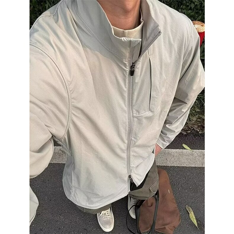 夏季男士冰感速干防晒服休闲户外运动外套机能风夹克513FS3499P40,男装防晒衣,星座513