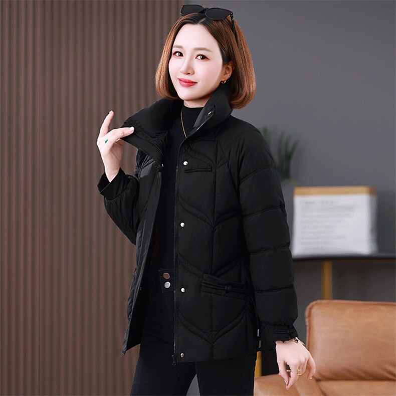 2024年冬季立领棉衣外套宽松休闲保暖棉服,女装棉衣/棉服,雪樱依海