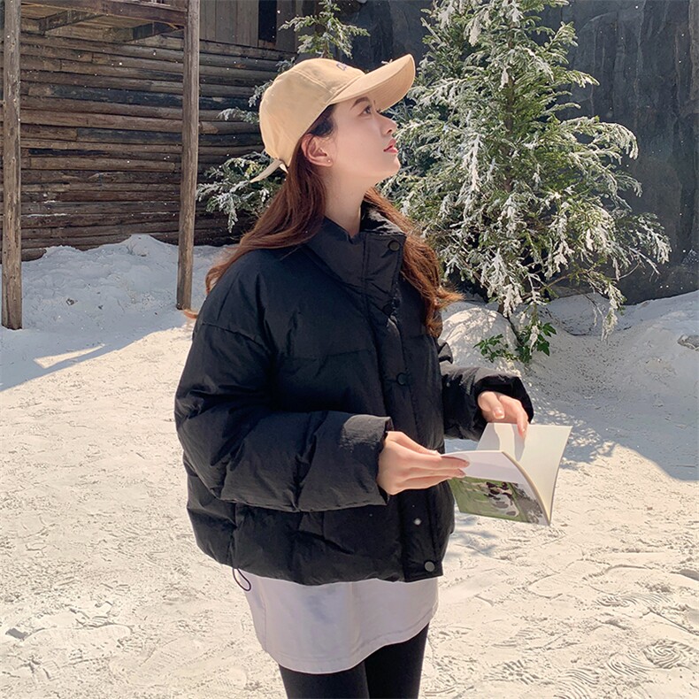 韩版休闲超好看减龄羽绒服女2025冬季新款百搭加厚面包服显瘦外套,女装羽绒服,姿衣轩