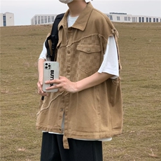 2025夏文艺ins简约新款马甲背心MJ8881P50，男装背心/马甲，星座1108