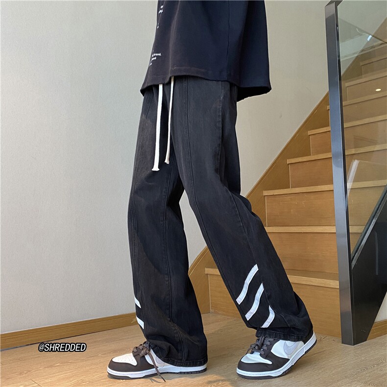 2024秋季新款高街百搭水洗宽松直筒牛仔裤B315-K23418-P50控68,男装牛仔裤,电商B315