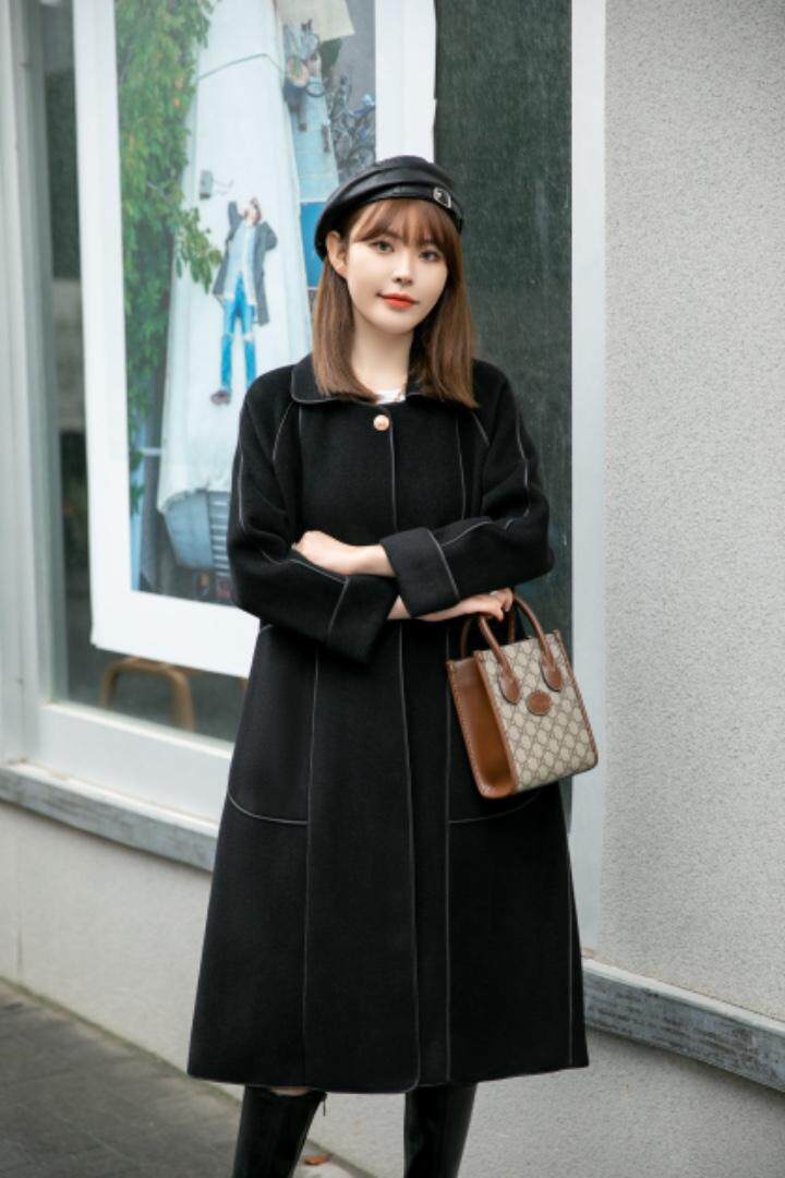 冬装新款：双面羊绒大衣中长款M一XL，其它，拉思维加丝