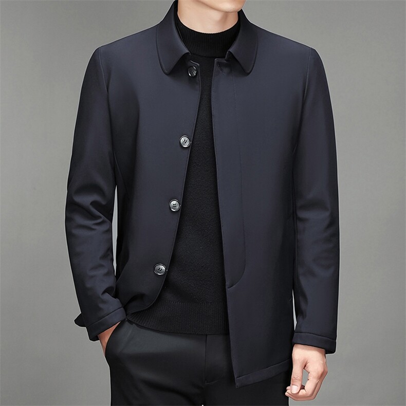 2023年秋季新款羽绒服男宽松免烫冬装轻型保暖上衣外套中年男装图片