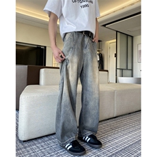 夏季新款冰丝透气褶皱手机宽松牛仔裤休闲裤B315-K25776-P55控78，男装休闲裤，电商B315