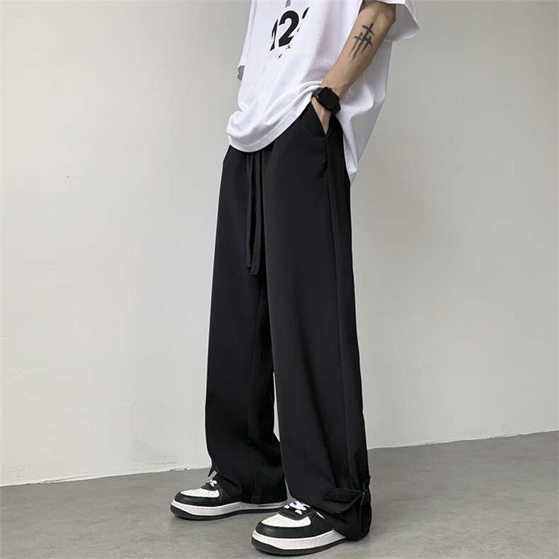 2026春季新款宽松直筒拖地裤垂感西装裤A422P55,男装西服套装,电商A309