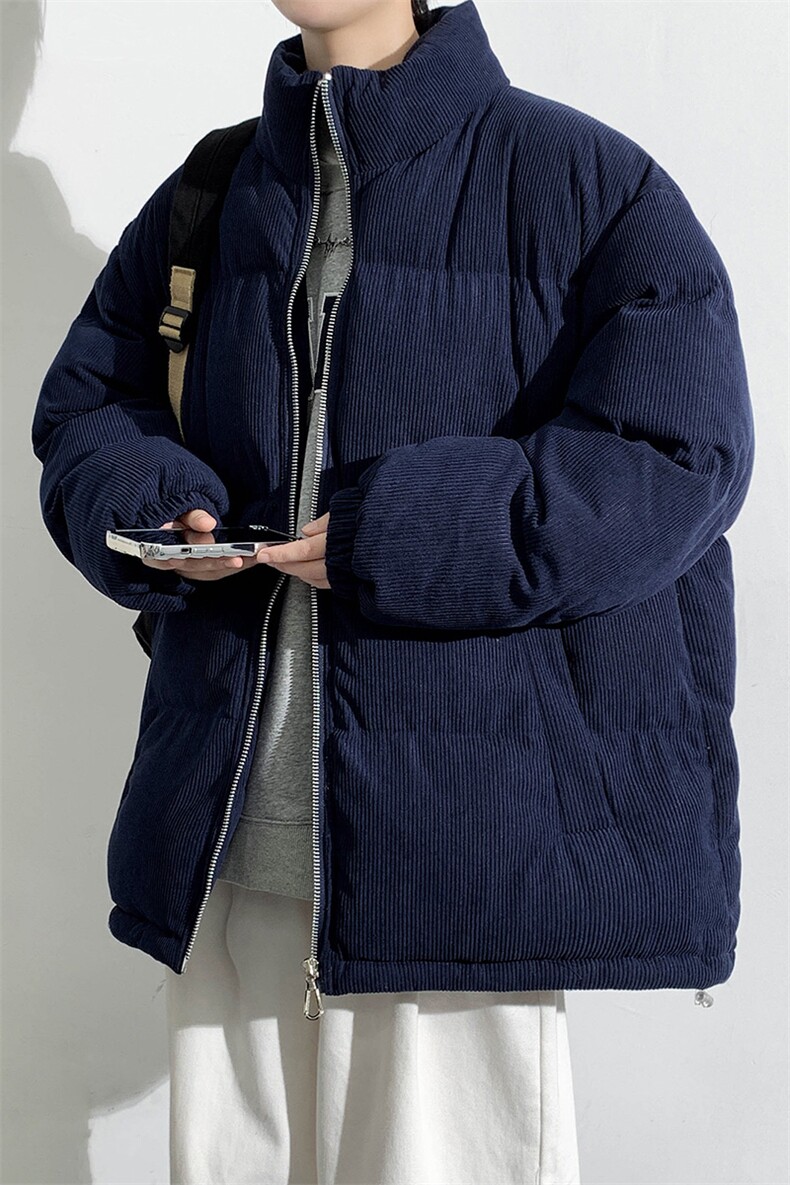 冬上新青少年加棉加厚棉服潮纯色清新立领棉衣外套男女6223-P100,男装棉衣,电商A441-1